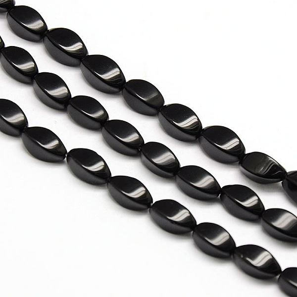 

PandaHall Natural Twist Obsidian Beads Strands, 12x6x6mm, Hole: 1mm, about 33pcs/strand, 15.74 inch Obsidian Twist