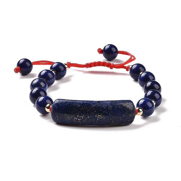 

PandaHall Natural Lapis Lazuli(Dyed) Braided Bead Bracelets for Women Men, with Brass Beads, Inner Diameter: 1-7/8~3 inch(4.9~7.5cm) Lapis...