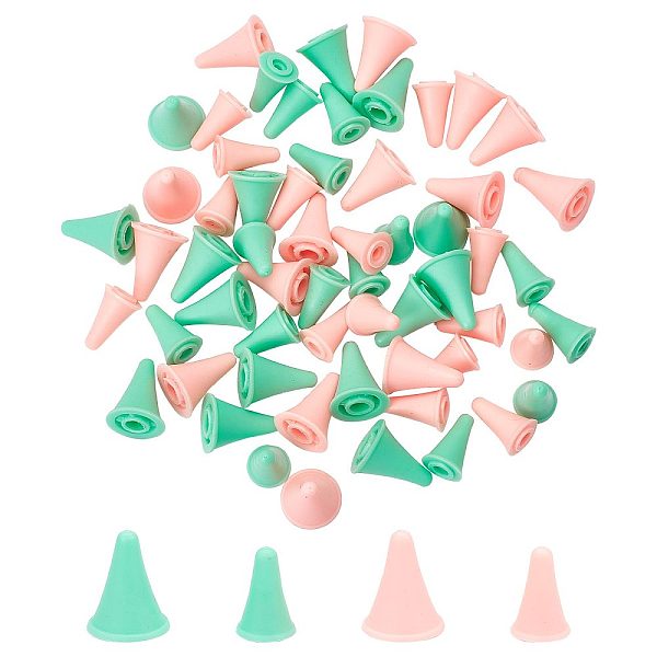 

PandaHall GORGECRAFT 60PCS 4 Styles Knitting Needle Tip Covers Rubber Needle Point Protectors Caps Knitting Supplies Cone Needle Tip..., Multicolor