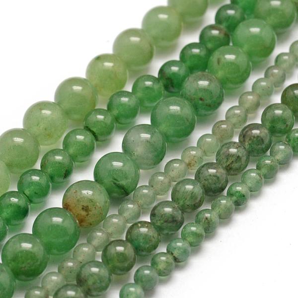 

PandaHall Natural Green Aventurine Beads Strands, Round, 4~4.5mm, Hole: 1mm, about 95pcs/strand, 15.75 inch(40cm) Green Aventurine Round