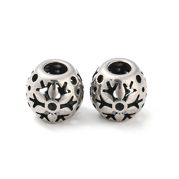 

PandaHall 316 Surgical Stainless Steel Beads, Snowflake, Antique Silver, 10x9mm, Hole: 4mm 316 Surgical Stainless Steel Snowflake