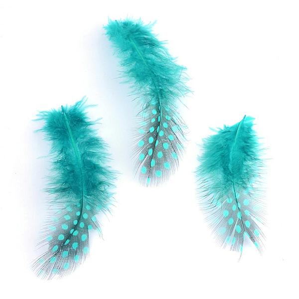 

PandaHall Chicken Feather Costume Accessories, Dyed, Dark Turquoise, 65~135x25~45mm Feather Feather Cyan