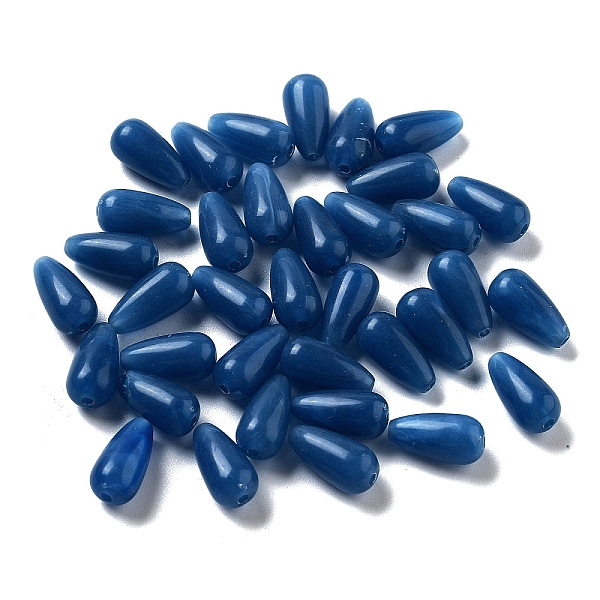 

PandaHall Opaque Acrylic Beads, Two Tone, Teardrop, Marine Blue, 11.5x6mm, Hole: 1.4mm Acrylic Teardrop