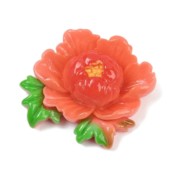 不透明樹脂の花のカボション