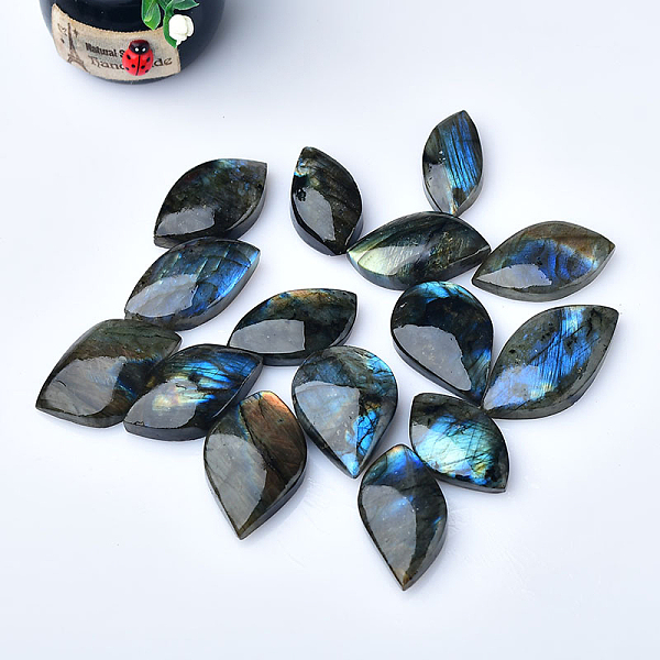 

PandaHall Reiki Natural Labradorite Healing Stones, Horse Eye Worry Stone, Pocket Palm Stones for Reiki Ealancing, 35~50x25~30mm Labradorite...