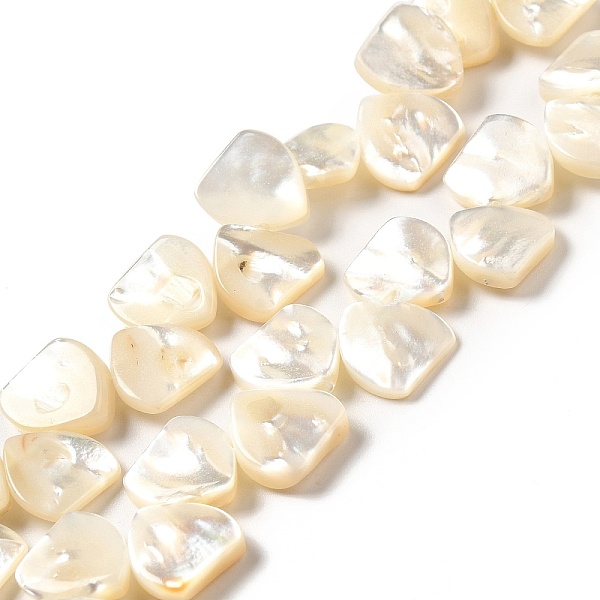 

PandaHall Natural White Shell Beads Strands, Triangle, White, 12x12x3mm, Hole: 0.5mm, about 46pcs/strand, 15.55 inch(39.5cm) White Shell...