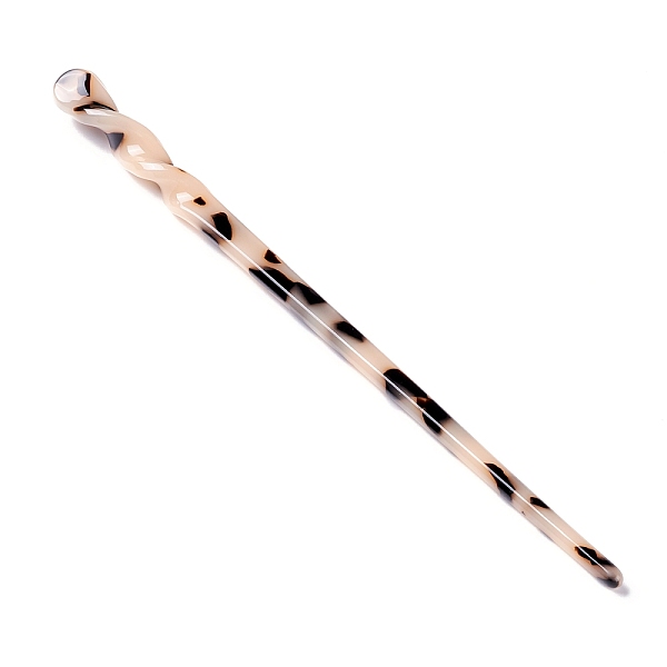 

PandaHall Cellulose Acetate(Resin) Hair Sticks, Twist Bar Shape, PeachPuff, 177x10x9.5mm Cellulose Acetate Brown