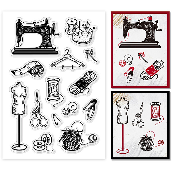 

PandaHall Custom PVC Plastic Clear Stamps, for DIY Scrapbooking, Photo Album Decorative, Cards Making, Mixed Shapes, 160x110x3mm Plastic...