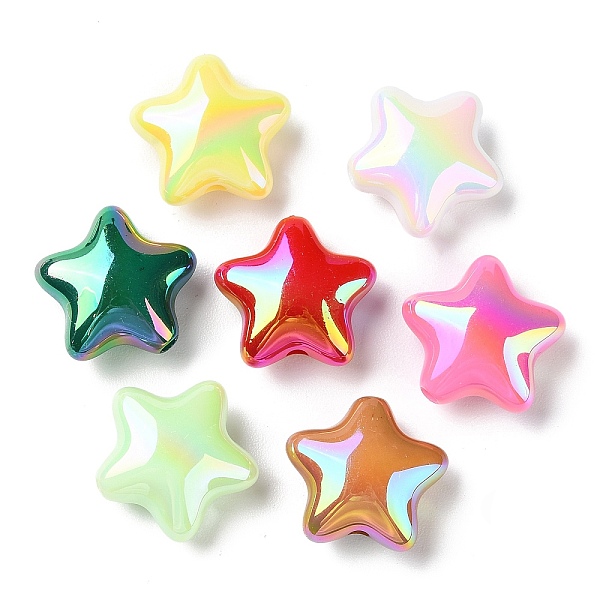 

PandaHall UV Plated Acrylic Beads, Iridescent, Star, Mixed Color, 20x21.5x10mm, Hole: 3mm Acrylic Star Multicolor