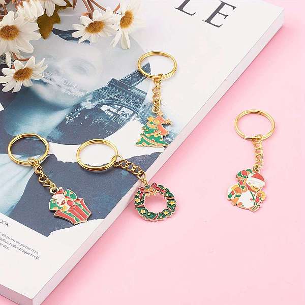 Christmas Alloy Enamel Keychain