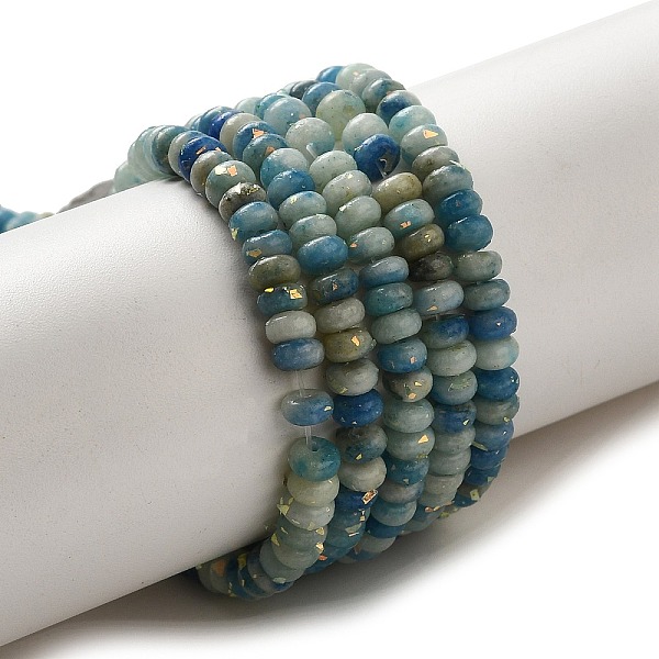 

PandaHall Natural Dolomite Beads Strands, with Synthetic Opal, Dyed, Rondelle, Steel Blue, 4x2mm, Hole: 0.7mm, about 177pcs/strand, 15.94''...