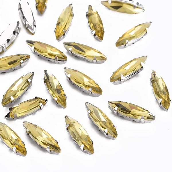 

PandaHall Sew on Rhinestone, Multi-strand Links, Glass Rhinestone, with Platinum Tone Brass Prong Settings, Garments Accessories, Faceted..., Gold