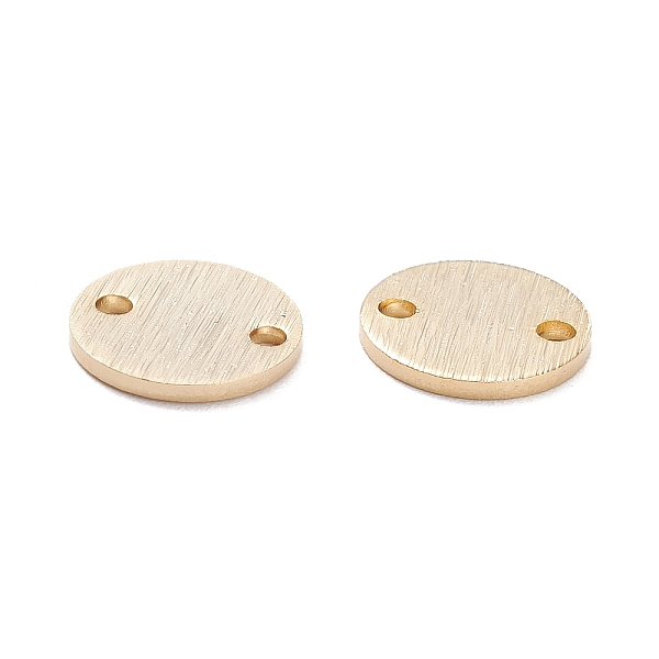 

PandaHall Brass Link Connectors, Long-Lasting Plated, Flat Round, Real 24K Gold Plated, 8x0.7mm, Hole: 1.2mm Brass Flat Round