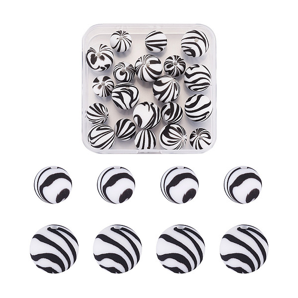 20Pcs 2 Colors Silicone Beads