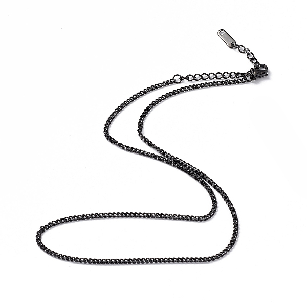 

PandaHall 304 Stainless Steel Curb Chain Necklace for Men Women, Gunmetal, 15.87 inch(40.3cm) 304 Stainless Steel