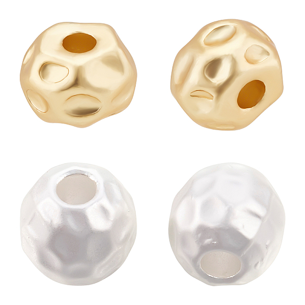 

PandaHall BENECREAT 20Pcs 2 Colors Long Lasting Gold Plated Brass Beads Round Spacer Beads for Bracelet Earrings Necklace Jewelry Making...