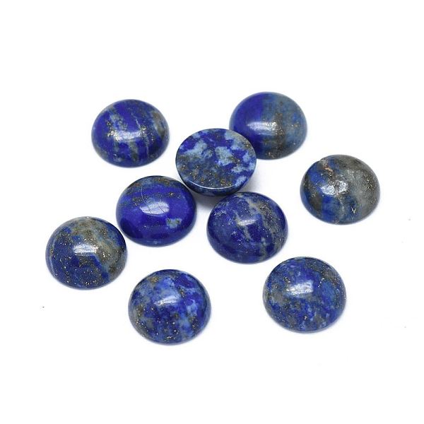 

PandaHall Natural Lapis Lazuli Cabochons, Half Round, 10x3~4mm Lapis Lazuli Half Round