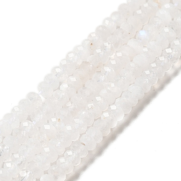 

PandaHall Natural Rainbow Moonstone Beads Strands, Faceted, Rondelle, 4x2mm, Hole: 0.7mm, about 152pcs/strand, 15.35''(39cm) Rainbow...
