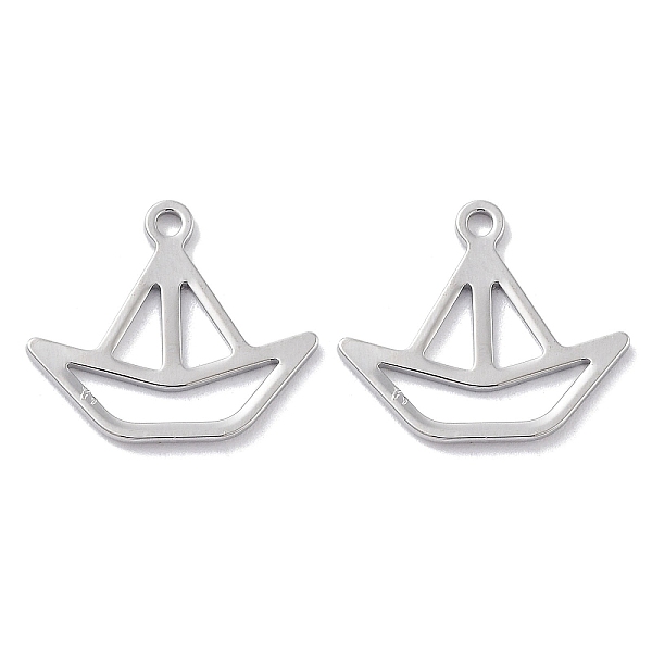 

PandaHall Brass Pendants, Boat Charms, Real Platinum Plated, 12.5x14.5x1mm, Hole: 1.2mm Brass Ship