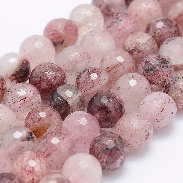

PandaHall Natural Strawberry Quartz Beads Strands, Faceted Round, 8mm, Hole: 1mm, about 48pcs/strand, 15.5 inch(39.5cm) Strawberry Quartz...