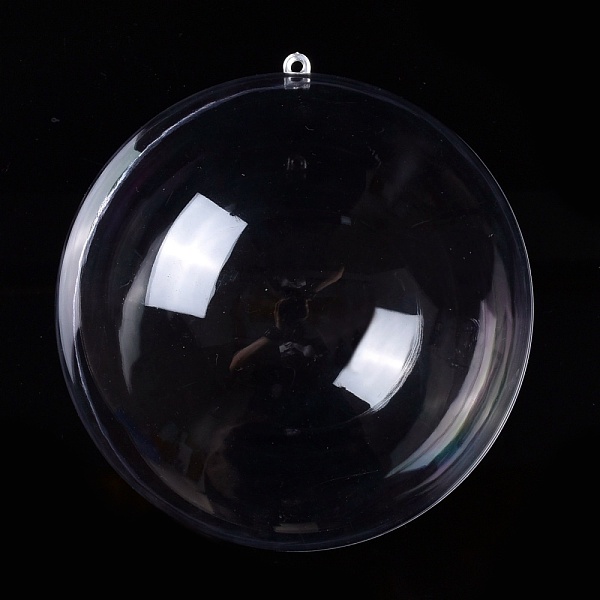 

PandaHall Openable Transparent Plastic Pendants, Fillable Plastic Bauble Christmas Ornament, Round, Clear, 15.5x14.4cm, Hole: 4mm, Inner...