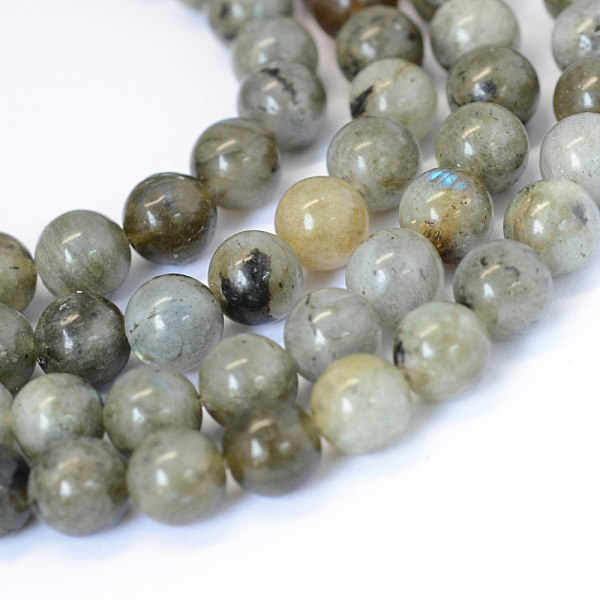 

PandaHall Natural Labradorite Round Bead Strands, 8~8.5mm, Hole: 1mm, about 47pcs/strand, 15.5 inch Labradorite Round