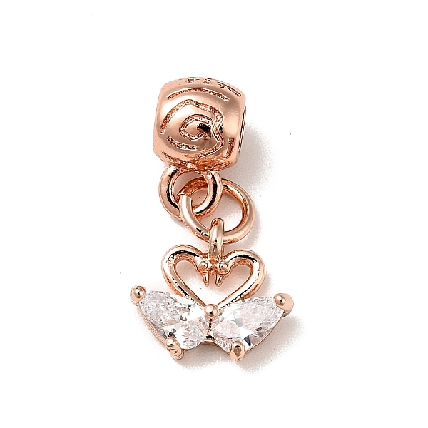 

PandaHall Rack Plating Brass Micro Pave Clear Cubic Zirconia Pendants, Long-Lasting Plated, Cadmium Free & Lead Free, Swan, Rose Gold, 20mm...