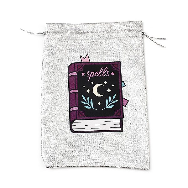 

PandaHall Rectangle Polyester Bags with Nylon Cord, Drawstring Pouches, for Gift Wrapping, Silver, Book, 177~182x127~135x1mm Polyester Book...