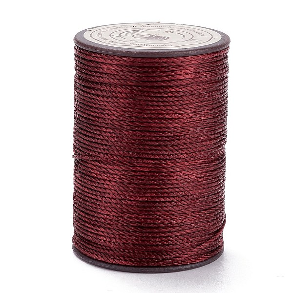 

PandaHall Round Waxed Polyester Thread String, Micro Macrame Cord, Twisted Cord, for Leather Sewing Stitching, Brown, 0.8mm, about 54.68...