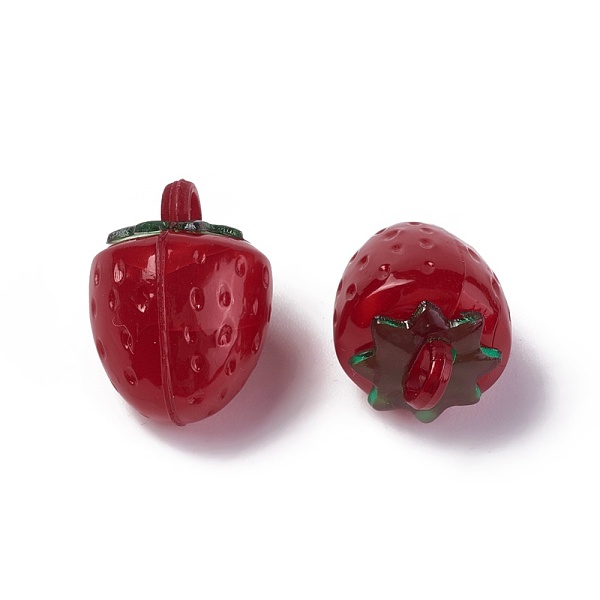 

PandaHall Korea Acrylic Pendants, Strawberry, Red, 18.8x13.5x13.5mm, Hole: 3mm Acrylic Fruit Red