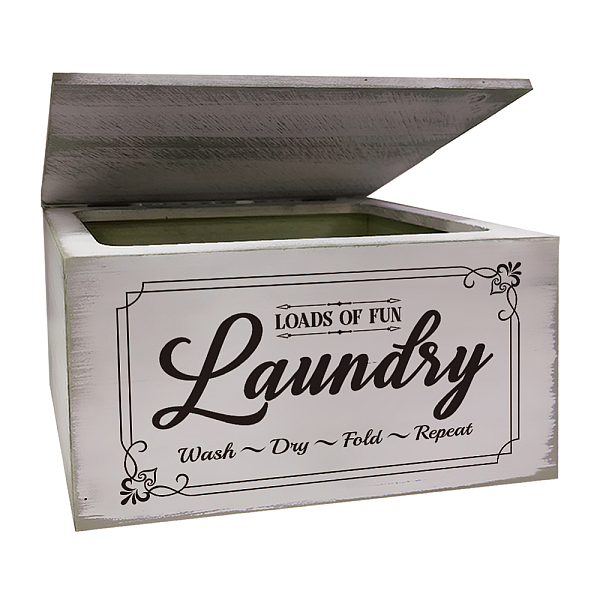 

PandaHall Wood Tissue Boxes, Napkin Holder, for Laundry Room, Rectangle, Word, 200x130x110mm Wood Word