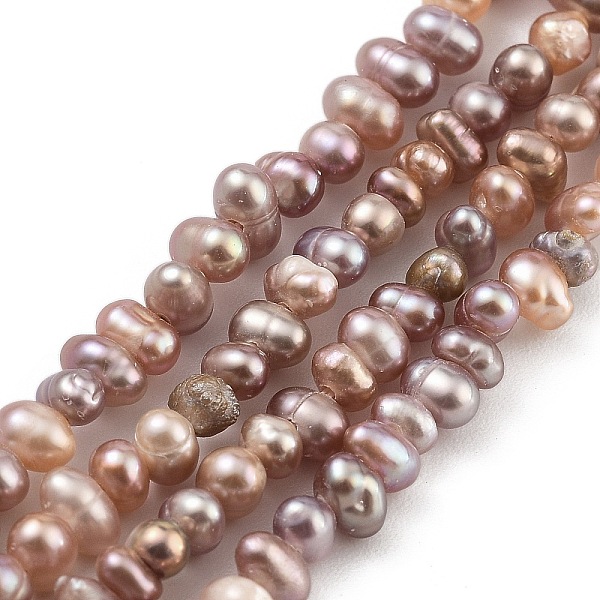

PandaHall Natural Cultured Freshwater Pearl Beads Strands, Potato, Rosy Brown, 2.5~3mm, Hole: 0.5mm, about 82~83pcs/strand, 7.09 inch(18cm)...