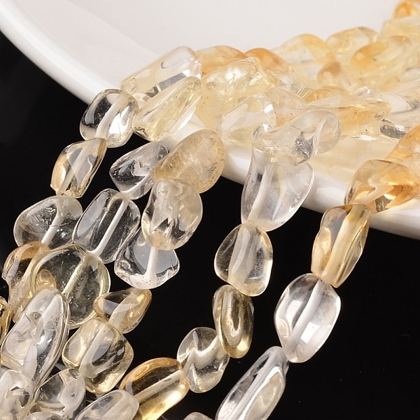 

PandaHall Nuggets Natural Citrine Bead Strands, 9~15x8~12x5~8mm, Hole: 1mm, about 15.7 inch Citrine Nuggets