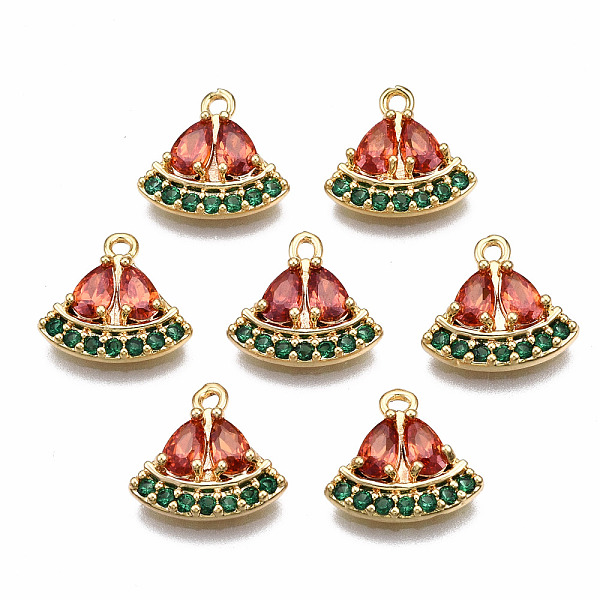 

PandaHall Brass Micro Pave Cubic Zirconia Charms, Nickel Free, Fan, Real 18K Gold Plated, 11.5x12x3.5mm, Hole: 1mm Brass+Cubic Zirconia Fan..., Multicolor