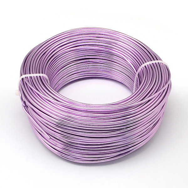 

PandaHall Round Aluminum Wire, for Jewelry Making, Lilac, 9 Gauge, 3mm, about 82.02 Feet(25m)/500g Aluminum Round Purple