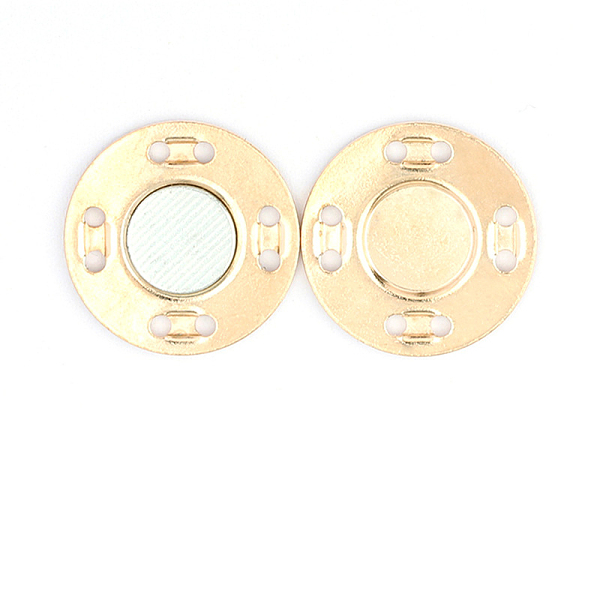 

PandaHall Iron Magnetic Buttons Snap Magnet Fastener, Flat Round, for Cloth & Purse Makings, Golden, 1.25cm Iron