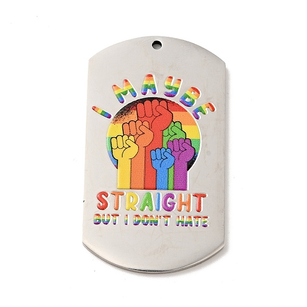 

PandaHall Pride 201 Stainless Steel Big Pendants, Oval Rectangle, Stainless Steel Color, Word, 50x28x2mm, Hole: 1.8mm 201 Stainless Steel...