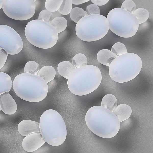 

PandaHall Transparent Acrylic Beads, Frosted, Bead in Bead, Rabbit Head, Cornflower Blue, 15.5x12x9.5mm, Hole: 2mm, about 480pcs/500g...
