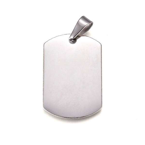 

PandaHall 304 Stainless Steel Pendants, Stamping Blank Tag, Rectangle, Stainless Steel Color, 35x23x1.5mm, Hole: 10x4.5mm 304 Stainless...