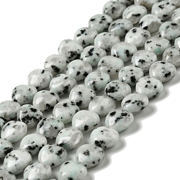 

PandaHall Natural Sesame Jasper/Kiwi Jasper Beads Strands, Heart, 10x10.5~11x6mm, Hole: 1.2mm, about 40pcs/strand, 15.35''(39cm) Sesame...