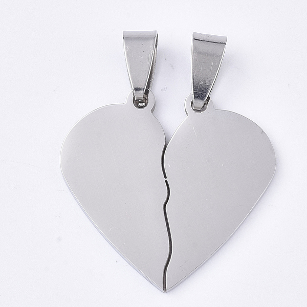

PandaHall 201 Stainless Steel Split Pendants, for Lovers, Heart with Heart, Stainless Steel Color, 27x28x1mm, Hole: 8x4mm 201 Stainless...