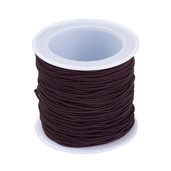 

PandaHall Elastic Cord, Coconut Brown, 1mm, about 22.96 yards(21m)/roll Elastic Fibre Round Brown