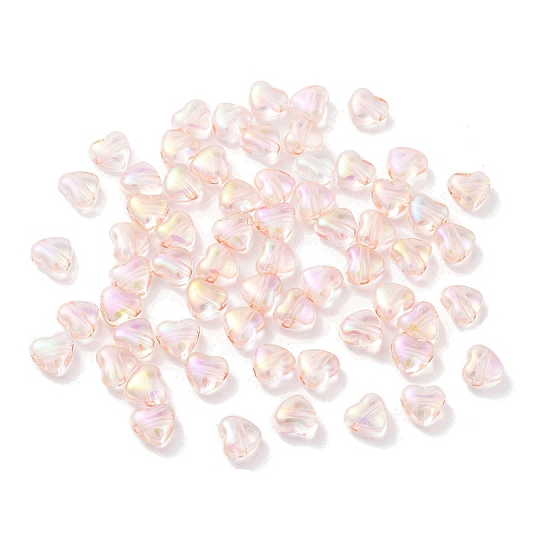 

PandaHall Transparent Acrylic Beads, AB Color, Heart, Lavender Blush, 6x7x3.5mm, Hole: 1.2mm Acrylic Heart