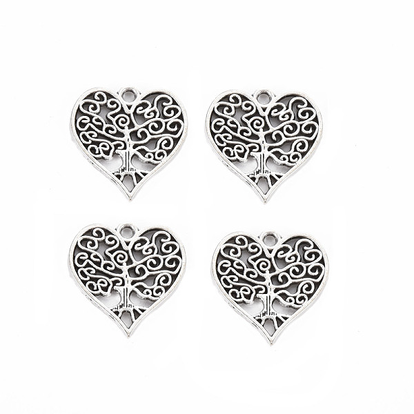 

PandaHall Tibetan Style Alloy Pendants, Cadmium Free & Lead Free, Heart, Antique Silver, 20x19x1.5mm, Hole: 1.8mm, about 660pcs/1000g Alloy...