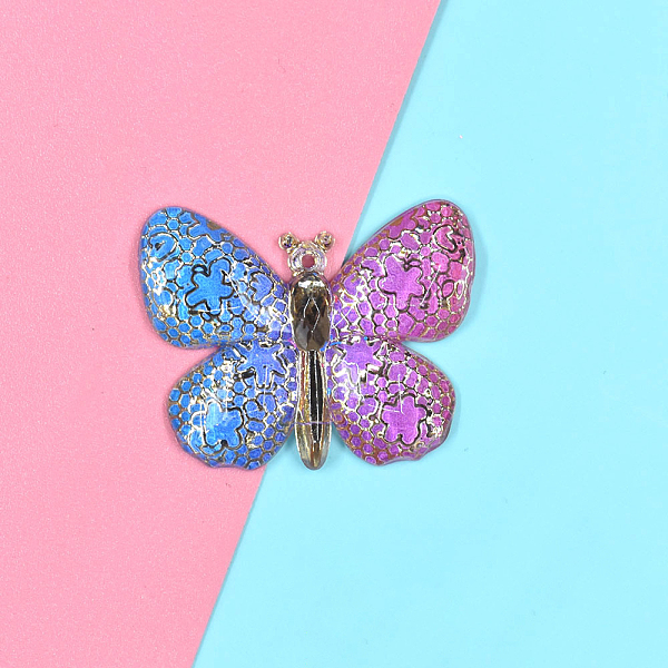 

PandaHall Opaque Resin Pendant, Two Tone, Butterfly, Cornflower Blue, 25x32mm Resin Butterfly