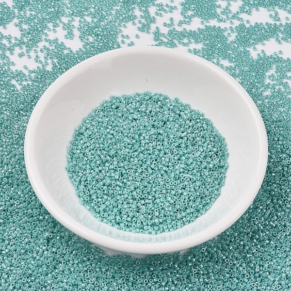 

PandaHall MIYUKI Delica Beads, Cylinder, Japanese Seed Beads, 11/0, (DB1567) Opaque Sea Opal Luster, 1.3x1.6mm, Hole: 0.8mm, about..., Cyan