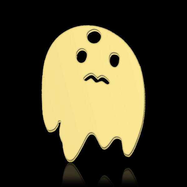 

PandaHall 201 Stainless Steel Pendants, Ghost, Real 18K Gold Plated, 13x9.5x1mm, Hole: 1.2mm 201 Stainless Steel Ghost