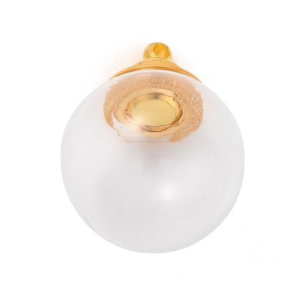 

PandaHall Glass Bottle Pendants, with Brass Cap, Wish Bottle Pendant, Refillable Bottle Pendant, Round, Golden, Clear, 24mm, Hole: 1.8mm...