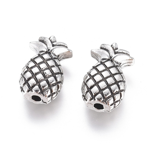 

PandaHall Tibetan Style Alloy Beads, Pineapple, Antique Silver, 14x9x5.5mm, Hole: 1.6mm Alloy Fruit
