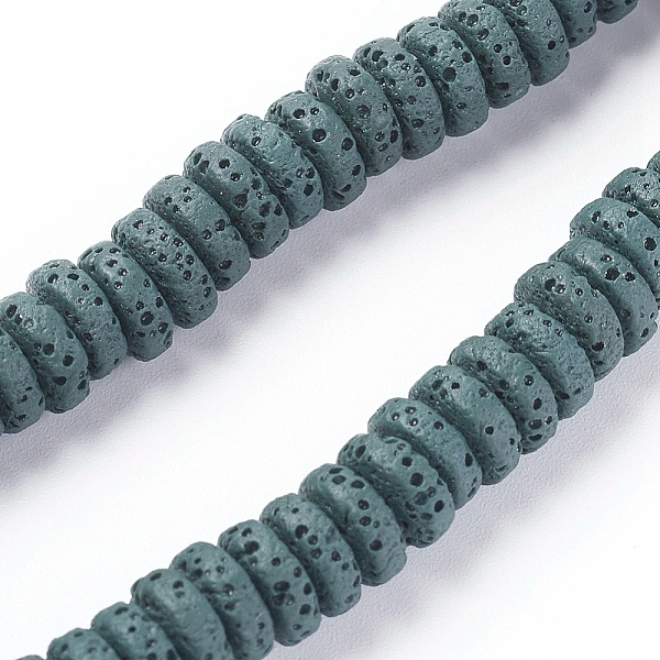 Brins de perles de pierre de lave naturelle